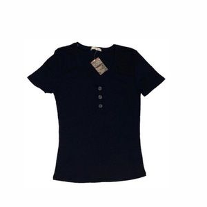 Short Sleeve. Button Detail.